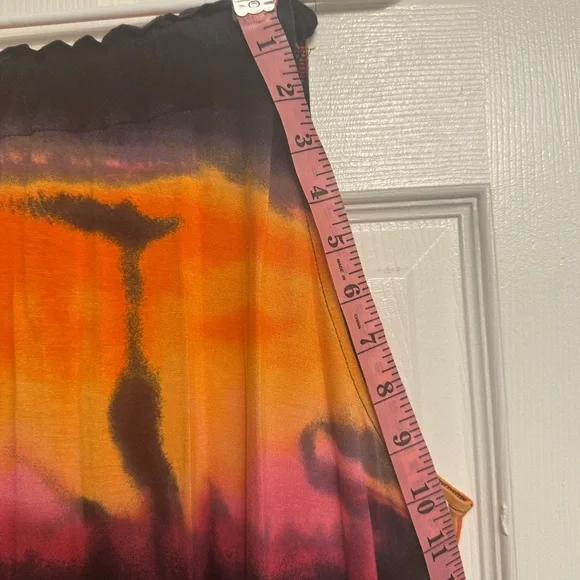 Express Orange Pink Tie-Dye Romper - Picture 13 of 13